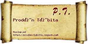 Prodán Tábita névjegykártya